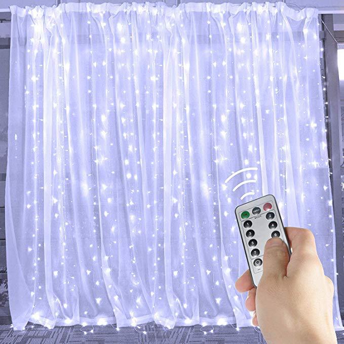 LED Curtain Garland On The Window USB String Lights Remote Control Christmas Decorations For Home Room