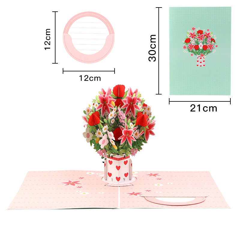 3D Creative Paper Cutout Of Detachable Flowers