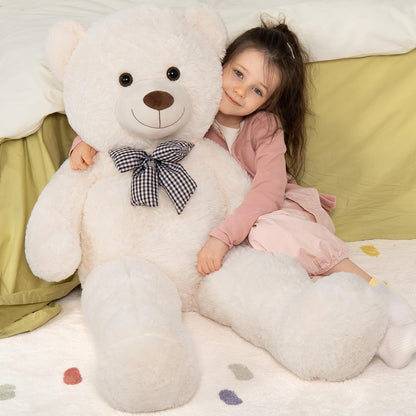 Giant Teddy Bear Big 4 Feet Stuffed Animal Stuffed Bear Baby Shower Life Size Large Teddy for Girlfriend Boyfriend Wife Children