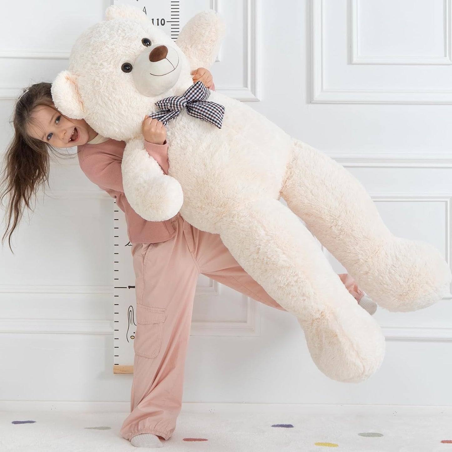 Giant Teddy Bear Big 4 Feet Stuffed Animal Stuffed Bear Baby Shower Life Size Large Teddy for Girlfriend Boyfriend Wife Children