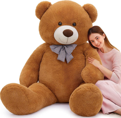 Giant Teddy Bear Big 4 Feet Stuffed Animal Stuffed Bear Baby Shower Life Size Large Teddy for Girlfriend Boyfriend Wife Children