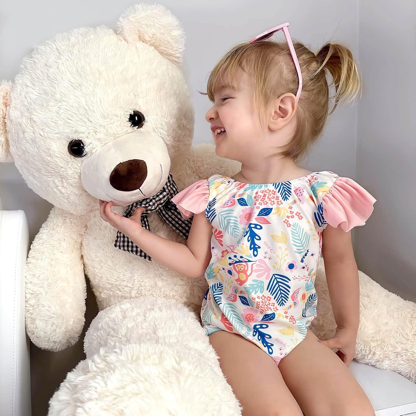 Giant Teddy Bear Big 4 Feet Stuffed Animal Stuffed Bear Baby Shower Life Size Large Teddy for Girlfriend Boyfriend Wife Children