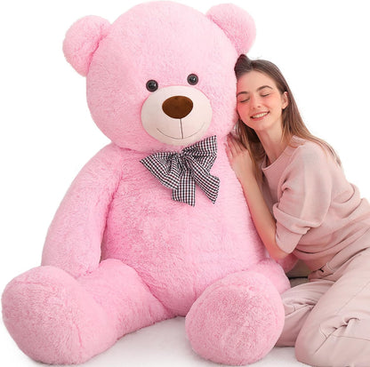 Giant Teddy Bear Big 4 Feet Stuffed Animal Stuffed Bear Baby Shower Life Size Large Teddy for Girlfriend Boyfriend Wife Children