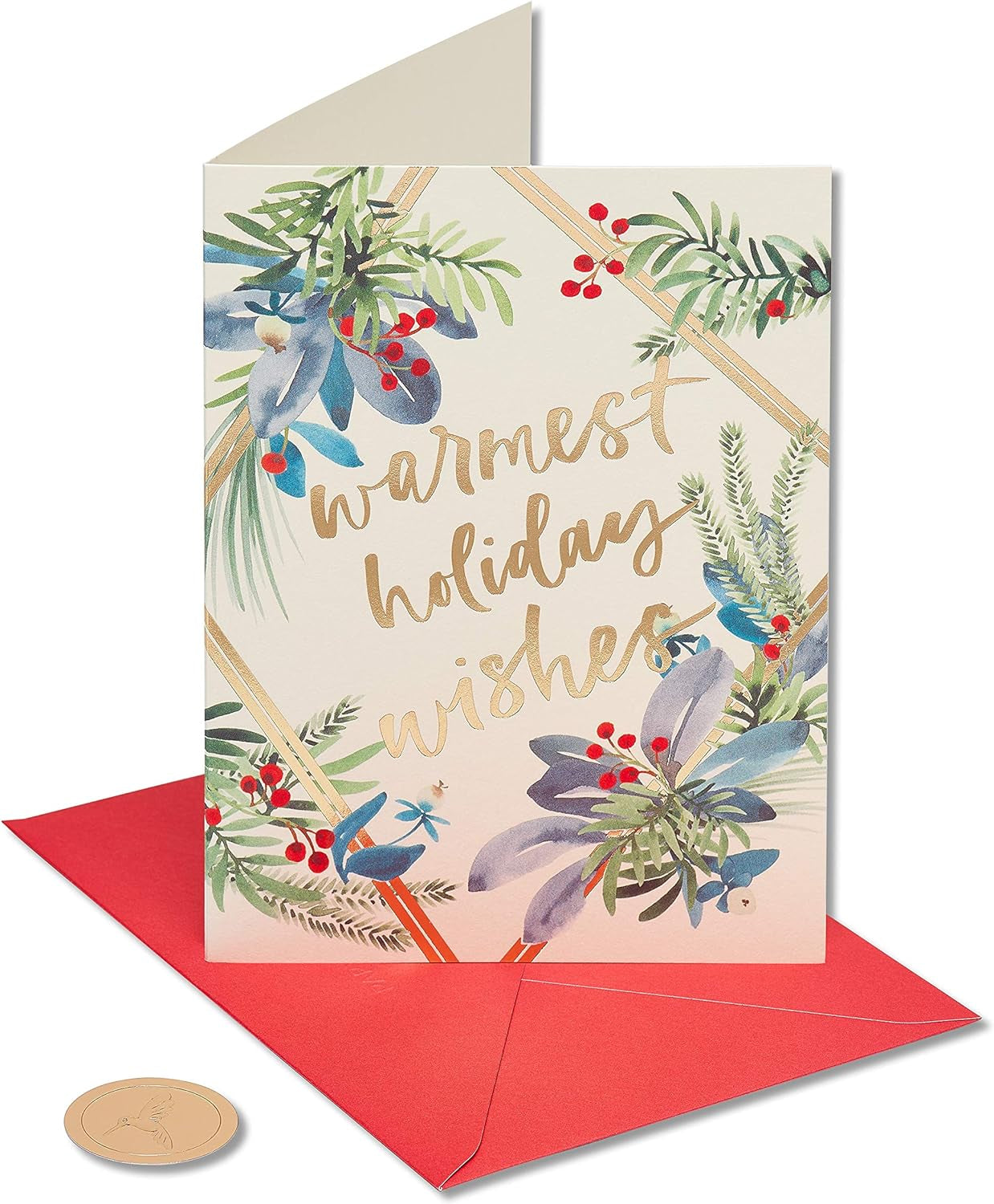 Festive Holiday Cards Boxed with Envelopes - 14 Count of Warmest Wishes for a Wonderful Season