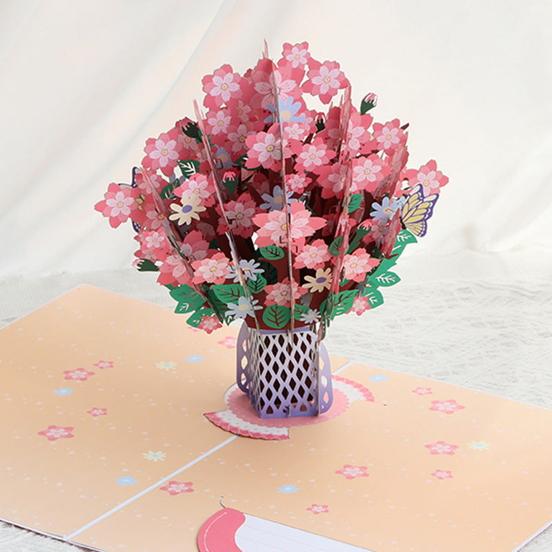 3D Creative Paper Cutout Of Detachable Flowers