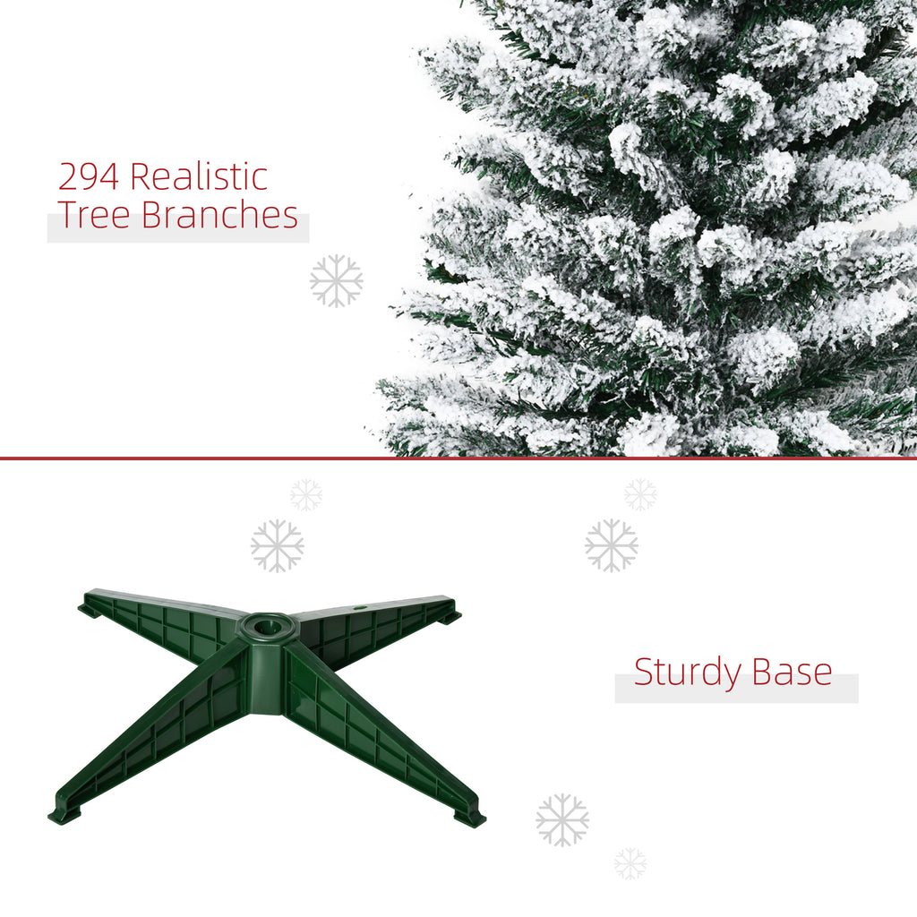 5' Snow Flocked Artificial Pencil Christmas Tree