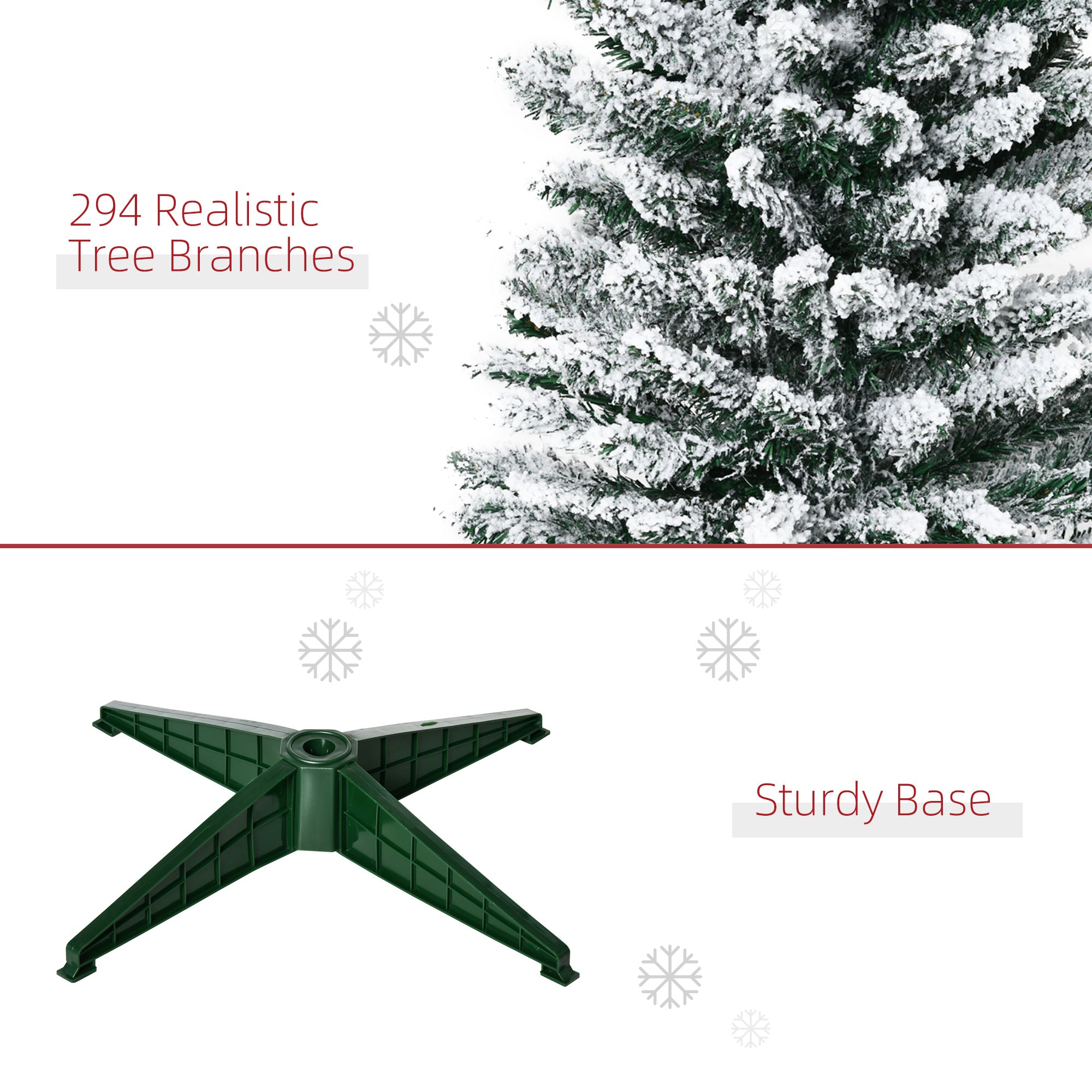 5' Snow Flocked Artificial Pencil Christmas Tree