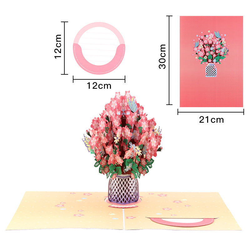 3D Creative Paper Cutout Of Detachable Flowers