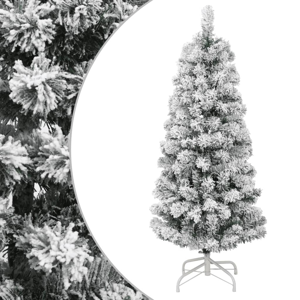 Artificial Christmas Tree, Foldable, Snow-Covered, 120 cm